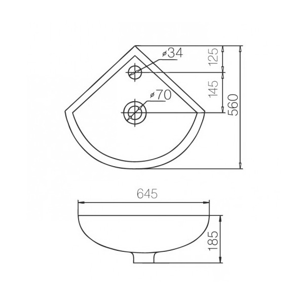 Купить раковина эллегия угловая, киров(rosa). в Иваново магазин сантехники Суперстрой
