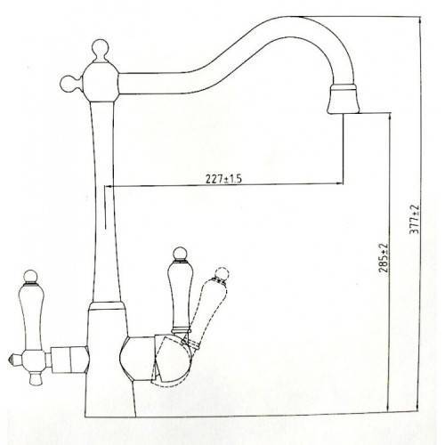 Купить смеситель vincent 31844 кухня под фильтр,kaiser в Иваново магазин сантехники Суперстрой