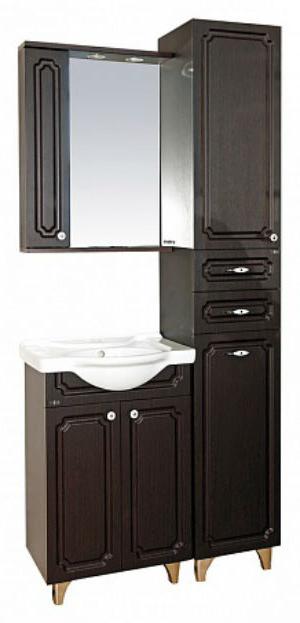 Купить зеркало-шкаф александра-55 левое, свет, венге, misty в Иваново магазин сантехники Суперстрой