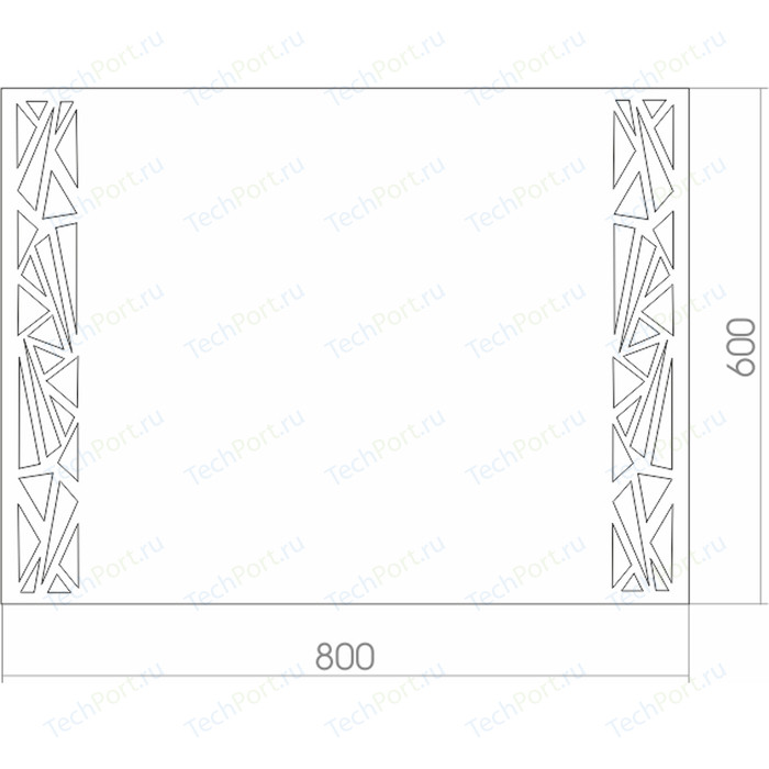 Купить зеркало стелла 800х600мм, гк серебряные зеркала. в Иваново магазин сантехники Суперстрой