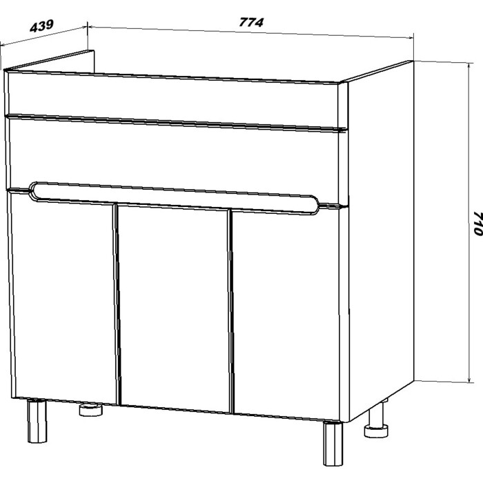 Купить тумба модена-80 напольная, sanstar. в Иваново магазин сантехники Суперстрой