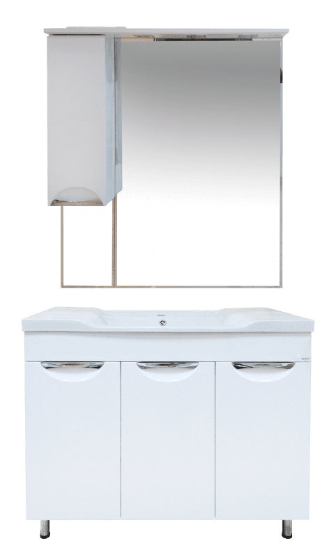 Купить зеркало-шкаф кари-90 левое, misty. в Иваново магазин сантехники Суперстрой