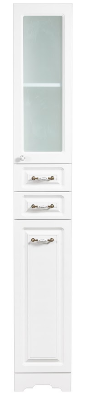 Купить пенал кармела-30 стекло ольха белая,stella polar. в Иваново магазин сантехники Суперстрой