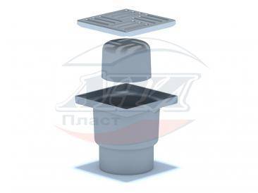 Купить трап вертикальный 110 (15*15) нж решетка та1212, ани в Иваново магазин сантехники Суперстрой