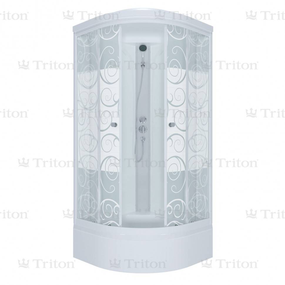 Купить душевая кабина тритон узоры  аква 90*90 в, сп в Иваново магазин сантехники Суперстрой