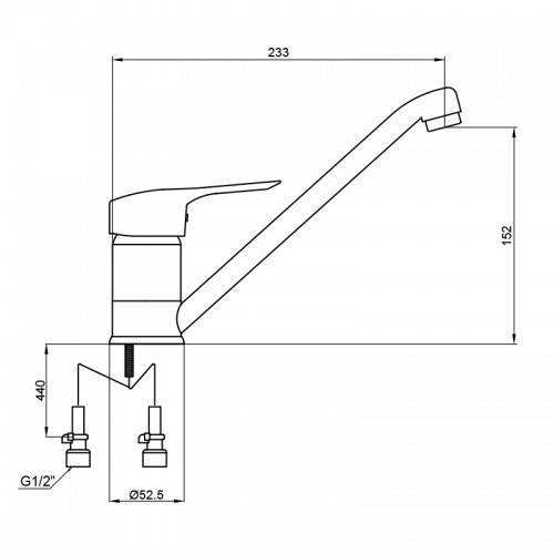 Купить смеситель для кухни city 21133,kaiser в Иваново магазин сантехники Суперстрой