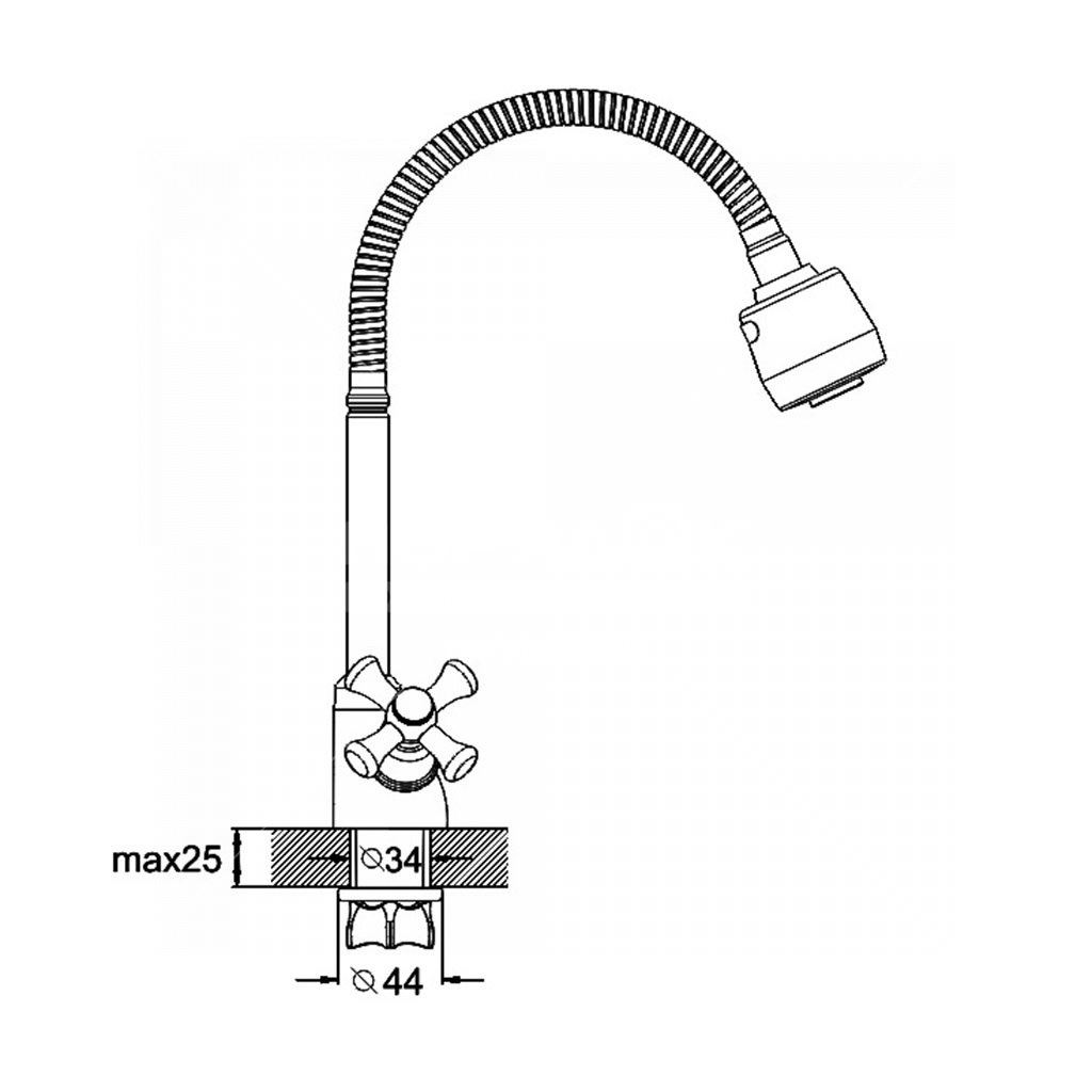Купить смеситель для кухни с гибким изливом qtz4-e827, g-lauf. в Иваново магазин сантехники Суперстрой