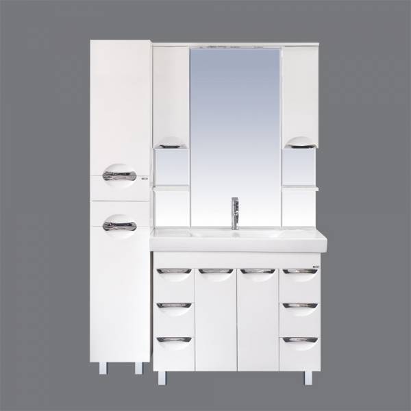 Купить зеркало-шкаф софия-100 свет, белое, misty. в Иваново магазин сантехники Суперстрой