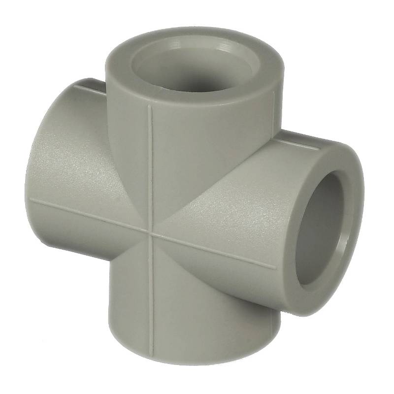 Купить крестовина п/п 20 серая, spk. в Иваново магазин сантехники Суперстрой