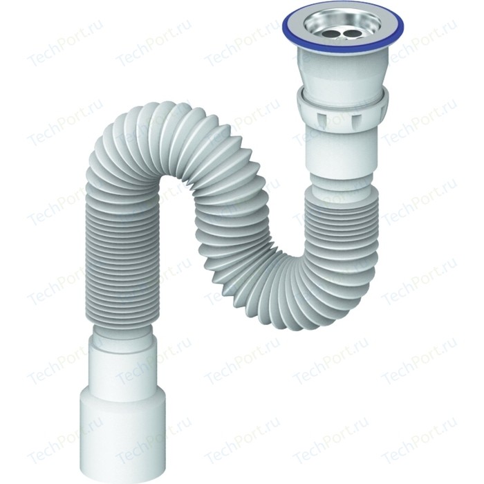 Купить слив гофра d220 40*50 с выпуском 0,8 м  11/2", unicorn. в Иваново магазин сантехники Суперстрой