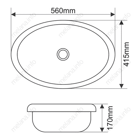 Купить раковина mln 509, melana. в Иваново магазин сантехники Суперстрой