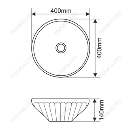 Купить раковина mln-t4022-g28 (золото), melana. в Иваново магазин сантехники Суперстрой