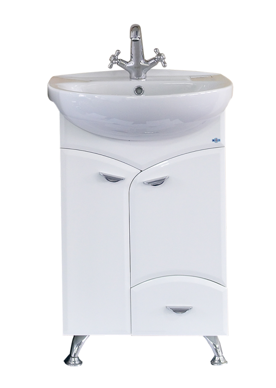 Купить тумба антик - 55 ,с 1-им ящиком, белая, misty. в Иваново магазин сантехники Суперстрой