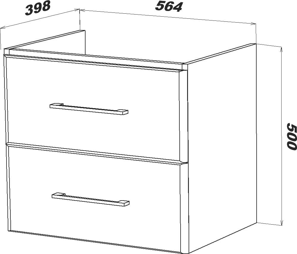 Купить тумба sorento-60 подвесная, 2 ящ+раковина фостер-60, sanstar. в Иваново магазин сантехники Суперстрой
