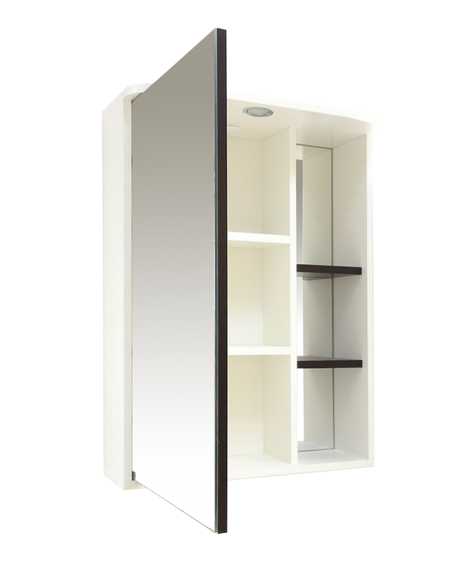 Купить зеркало-шкаф венера - 60 левое со светом комбинированное, misty. в Иваново магазин сантехники Суперстрой