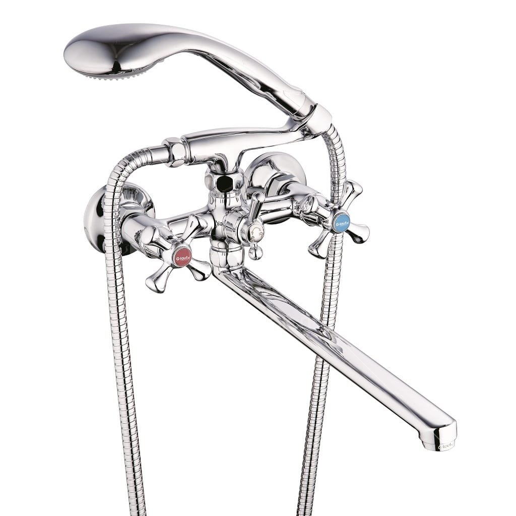 Купить смеситель для ванны с душем qfu7-а827, g-lauf. в Иваново магазин сантехники Суперстрой