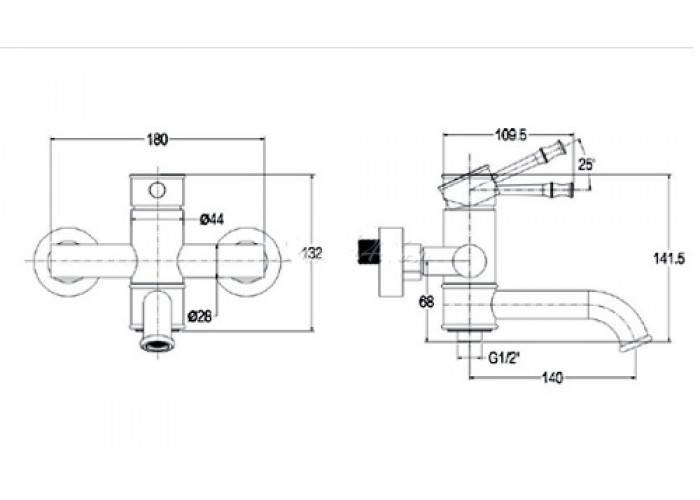 Купить смеситель для ванны milos 51022-1an bronze,kaiser в Иваново магазин сантехники Суперстрой