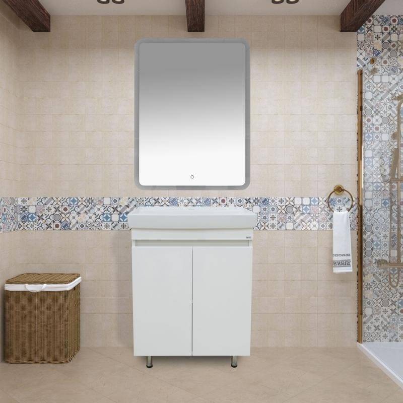 Купить тумба енисей-50 прямая белая + раковина, misty. в Иваново магазин сантехники Суперстрой