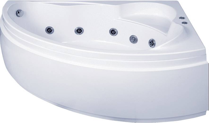 Купить ванна акриловая лагуна 1700*1100 с экраном, гидромассажем правая, bas. в Иваново магазин сантехники Суперстрой