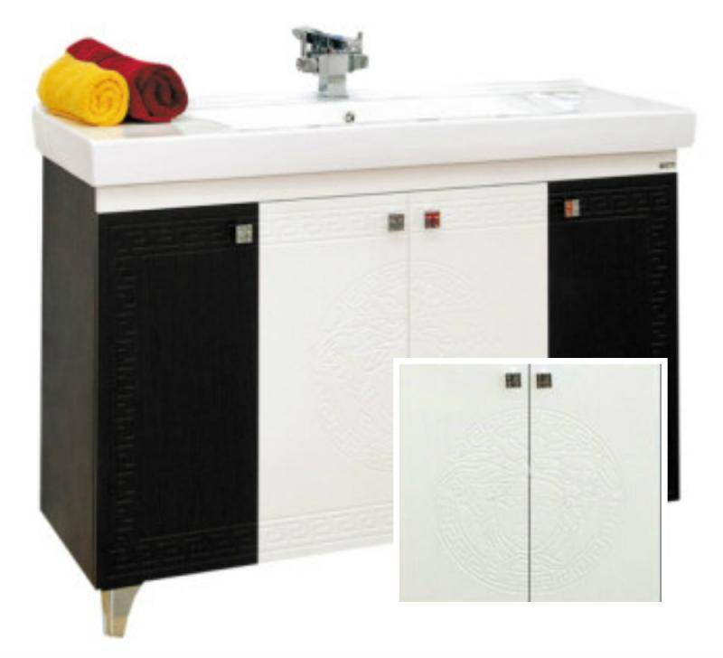 Купить тумба олимпия-120 прямая белая фактур + раковина, misty. в Иваново магазин сантехники Суперстрой