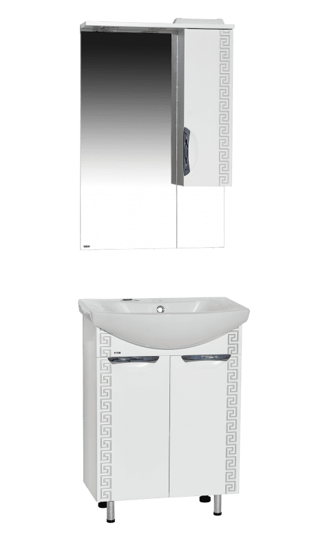 Купить зеркало-шкаф престиж-60 правое серебряная патина, misty. в Иваново магазин сантехники Суперстрой