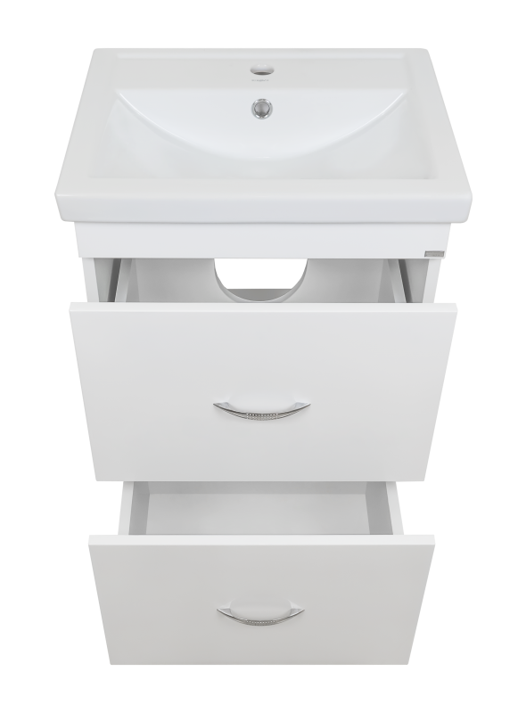 Купить тумба фостер-50 напольная+раковина kirovit, 2 ящика, misty. в Иваново магазин сантехники Суперстрой