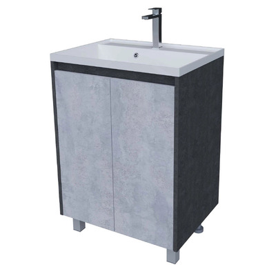 Купить тумба кибела-60 цемент+ раковина classica-60, stella polar. в Иваново магазин сантехники Суперстрой