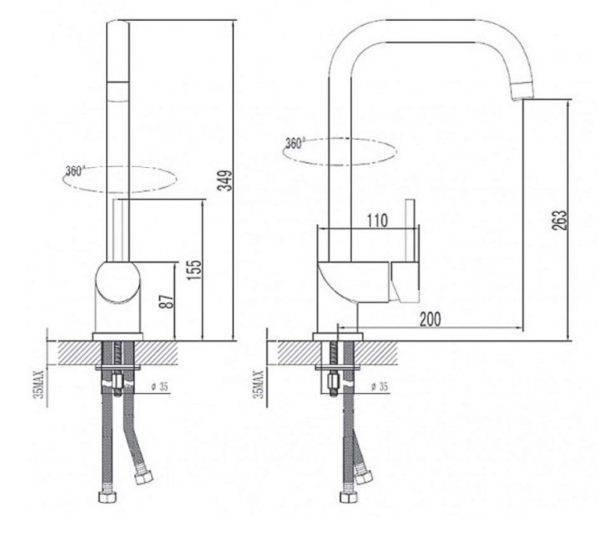 Купить смеситель для кухни к5, esco. в Иваново магазин сантехники Суперстрой