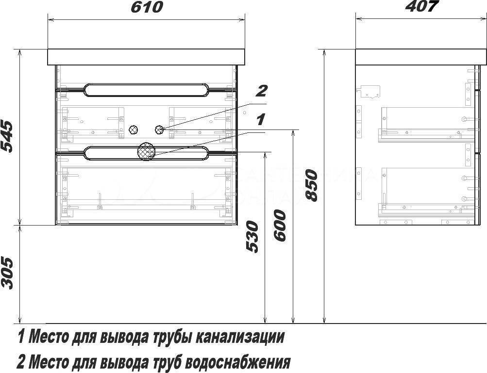 Купить тумба адель-60 подвесная + умывальник фостер -60, sanstar. в Иваново магазин сантехники Суперстрой