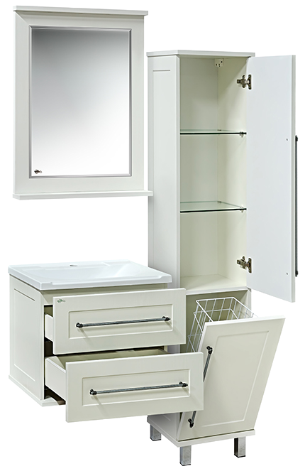 Купить пенал марта-35 правый, белый, misty. в Иваново магазин сантехники Суперстрой