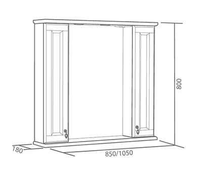 Купить зеркало-шкаф варна-105 слоновая кость, good door. в Иваново магазин сантехники Суперстрой
