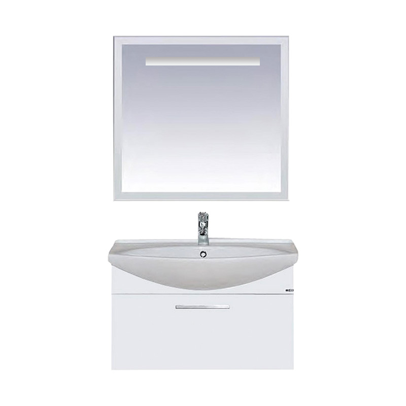 Купить тумба веста - 105 подвесная белая с 1 ящ. + раковина,misty в Иваново магазин сантехники Суперстрой