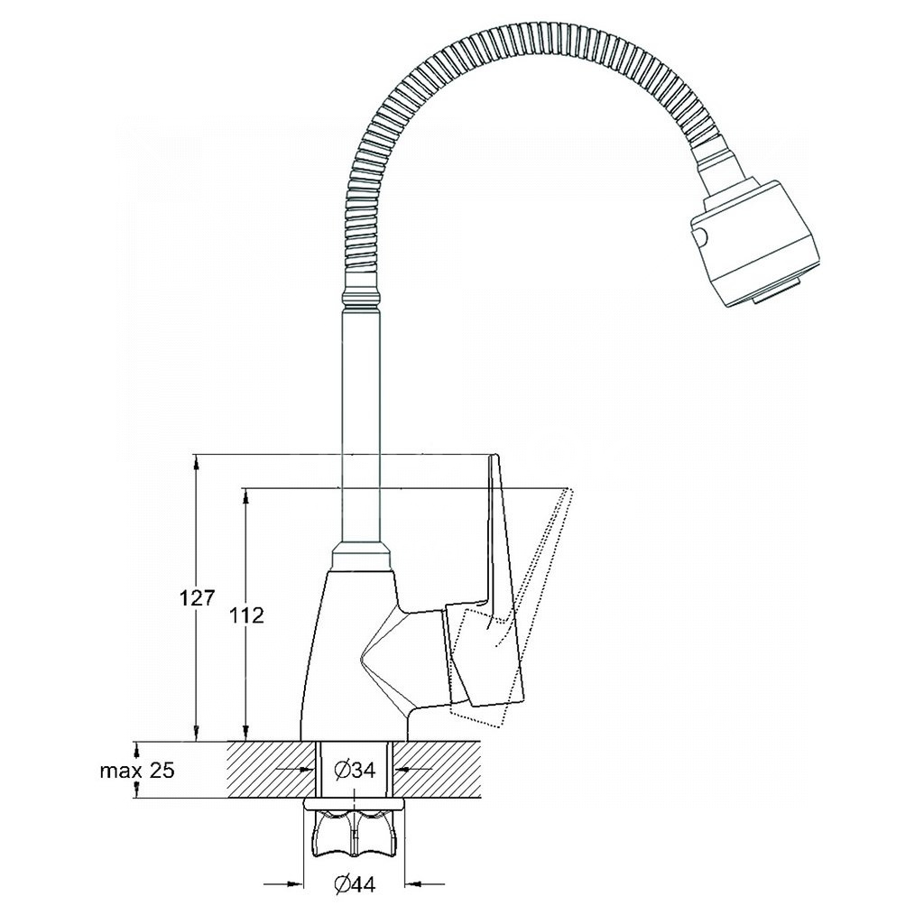 Купить смеситель для кухни гибкий излив zop4-e045, g-lauf. в Иваново магазин сантехники Суперстрой