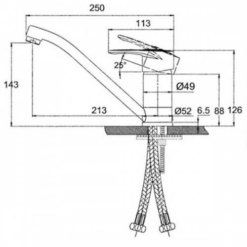 Купить смеситель для кухни planet 1901/20433, kaiser в Иваново магазин сантехники Суперстрой
