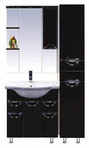 Купить пенал жасмин- 31 прав. черн+ б/к,misty. в Иваново магазин сантехники Суперстрой