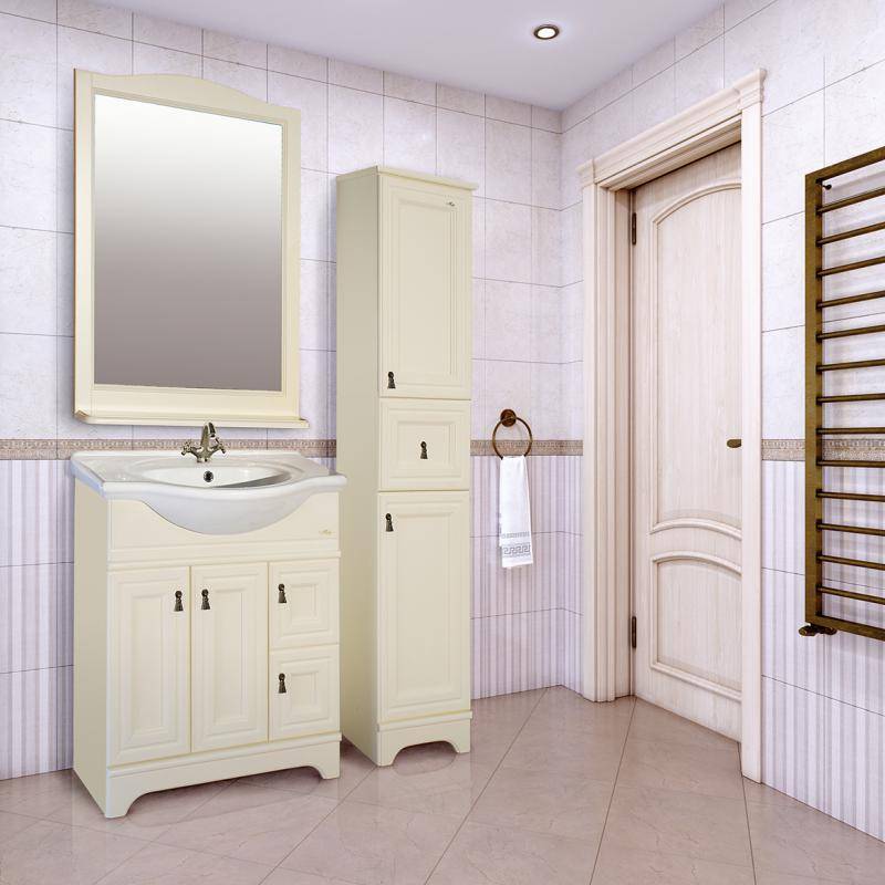 Купить зеркало в раме лувр  - 85, слоновая кость, misty. в Иваново магазин сантехники Суперстрой