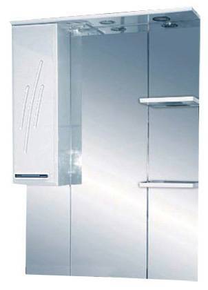 Купить зеркало-шкаф флори-75 левое, свет, misty. в Иваново магазин сантехники Суперстрой