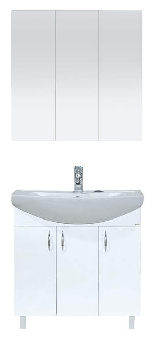 Купить тумба балтика - 75  прямая , белая, misty. в Иваново магазин сантехники Суперстрой