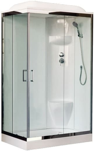 Купить душевая кабина royal rb 8120нр6-wt-ch,r нп,пс,белая задняя стенка в Иваново магазин сантехники Суперстрой