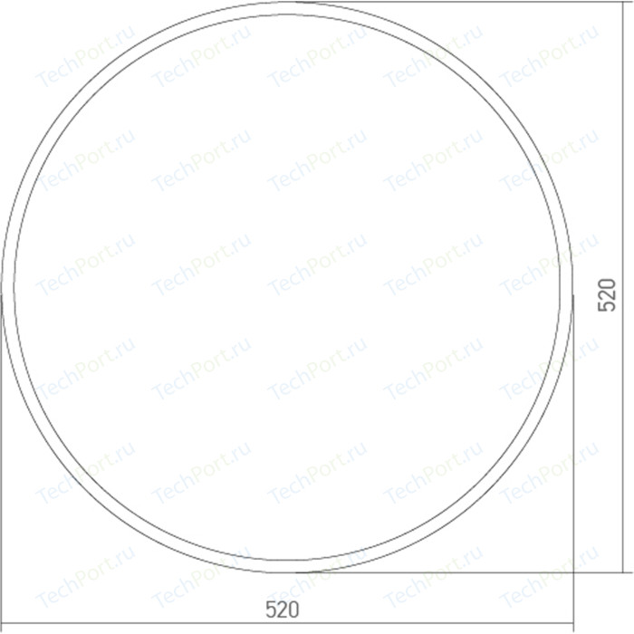Купить зеркало ринг d520мм, гк серебряные зеркала. в Иваново магазин сантехники Суперстрой