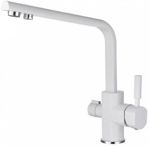 Купить кухонный смеситель decor 40144-10 боковой kaiser белый в Иваново магазин сантехники Суперстрой