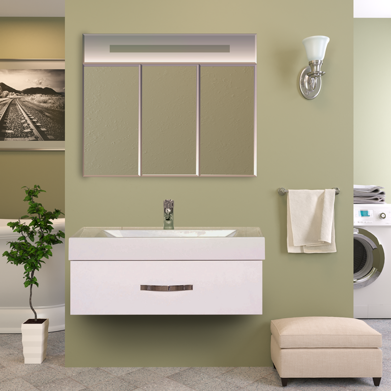 Купить тумба подвесная виктория -110  с 1ящ. белая эмаль, misty. в Иваново магазин сантехники Суперстрой