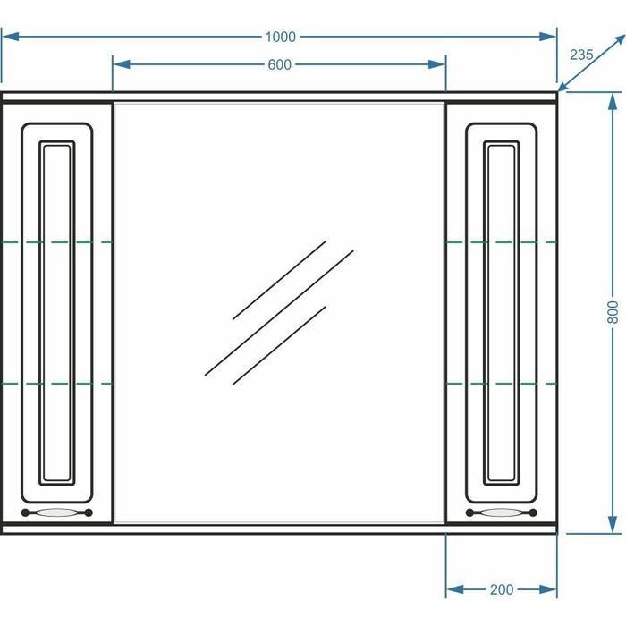 Купить зеркало-шкаф кармела-100/с ольха белая,stella polar. в Иваново магазин сантехники Суперстрой