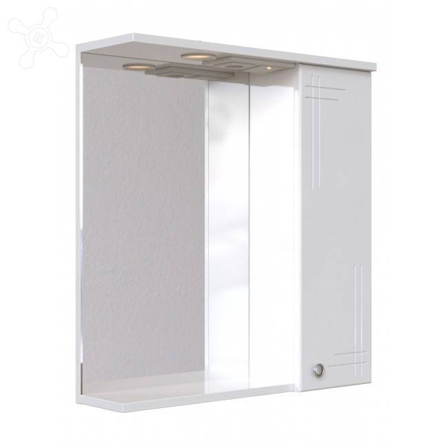 Купить зеркальный шкаф июнь-60 п, 1/дв, белый, sanstar в Иваново магазин сантехники Суперстрой