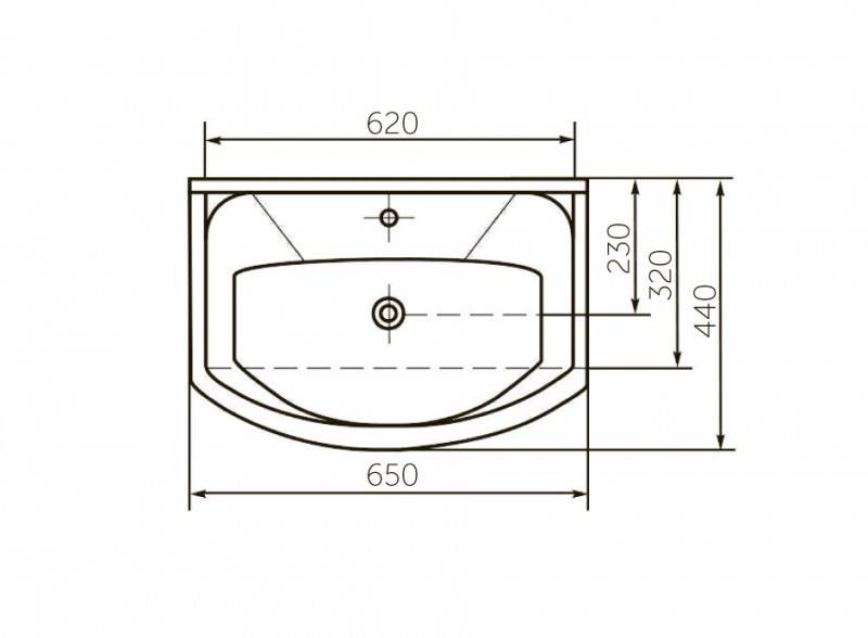 Купить раковина мебельная "элеганс 600" белая,киров(rosa). в Иваново магазин сантехники Суперстрой