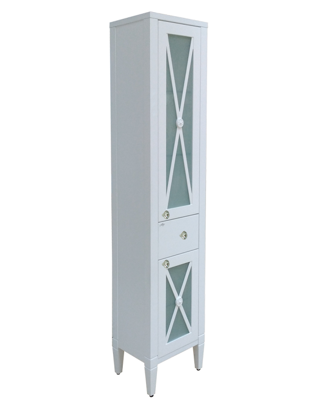 Купить пенал анна - 40 , 1 ящ. правый со стеклом, ,белый, misty. в Иваново магазин сантехники Суперстрой