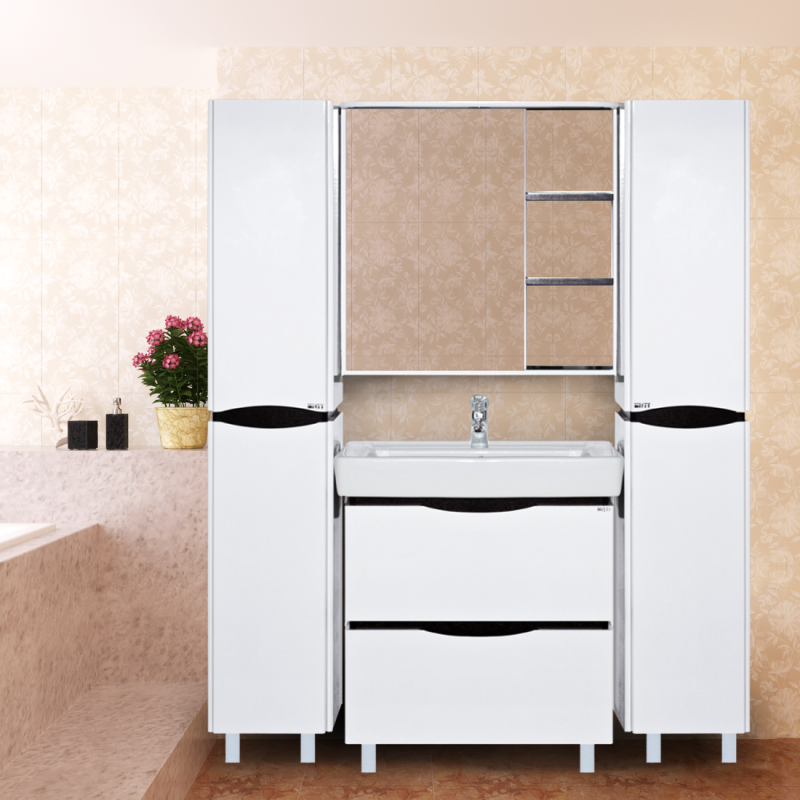 Купить зеркало-шкаф венера - 80  левый со светом комбинированное,misty. в Иваново магазин сантехники Суперстрой