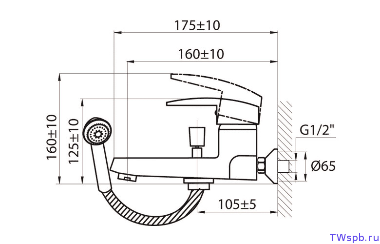 Купить смеситель для ванны warta 9620783, варион. в Иваново магазин сантехники Суперстрой