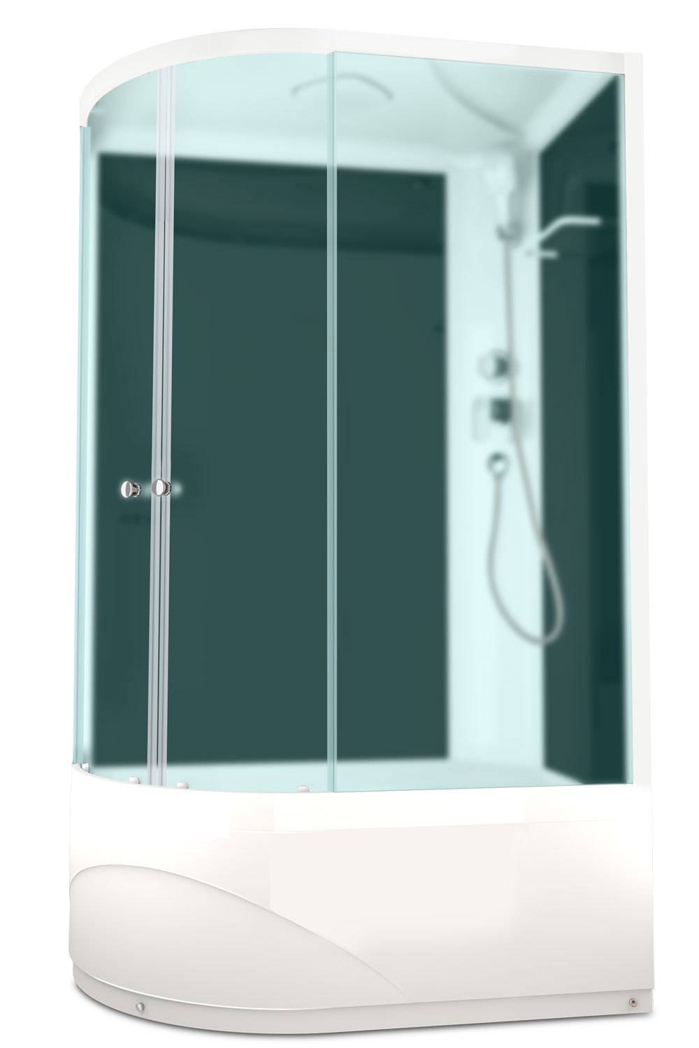 Купить душевая кабина domani delight 128 high r вп см-черная задняя стенка в Иваново магазин сантехники Суперстрой