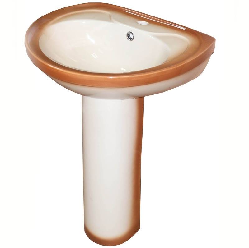 Купить раковина на пьедестале лира коричневая, киров(rosa). в Иваново магазин сантехники Суперстрой